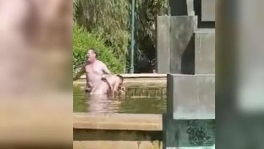 Intenta ahogar a una mujer en la fuente de un parque de València