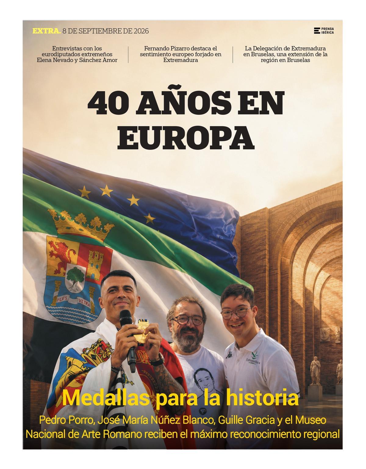 Portada del suplemento especial del Día de Extremadura