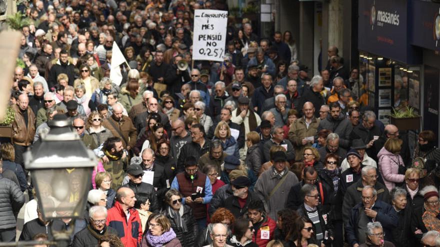 Manifestació dels pensionistes a Manresa