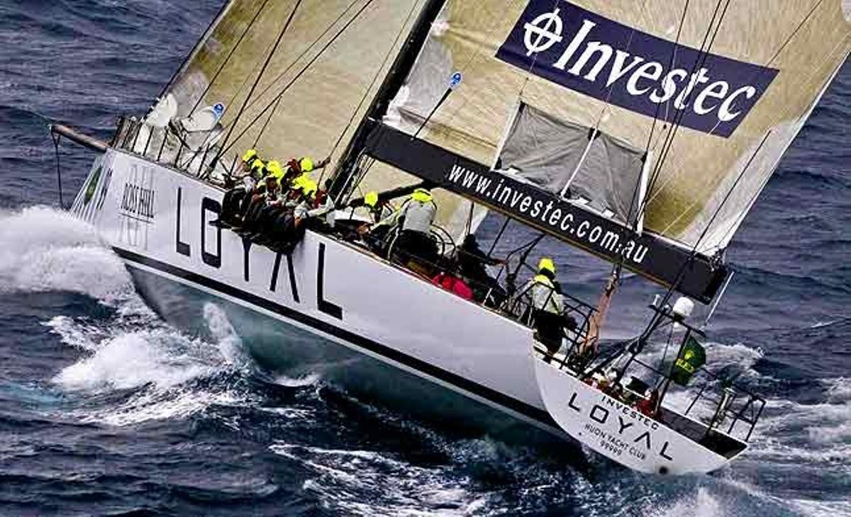 En aquesta foto difosa per Rolex, l’Investec Loyal competeix en la regata Sydney-Hobart.