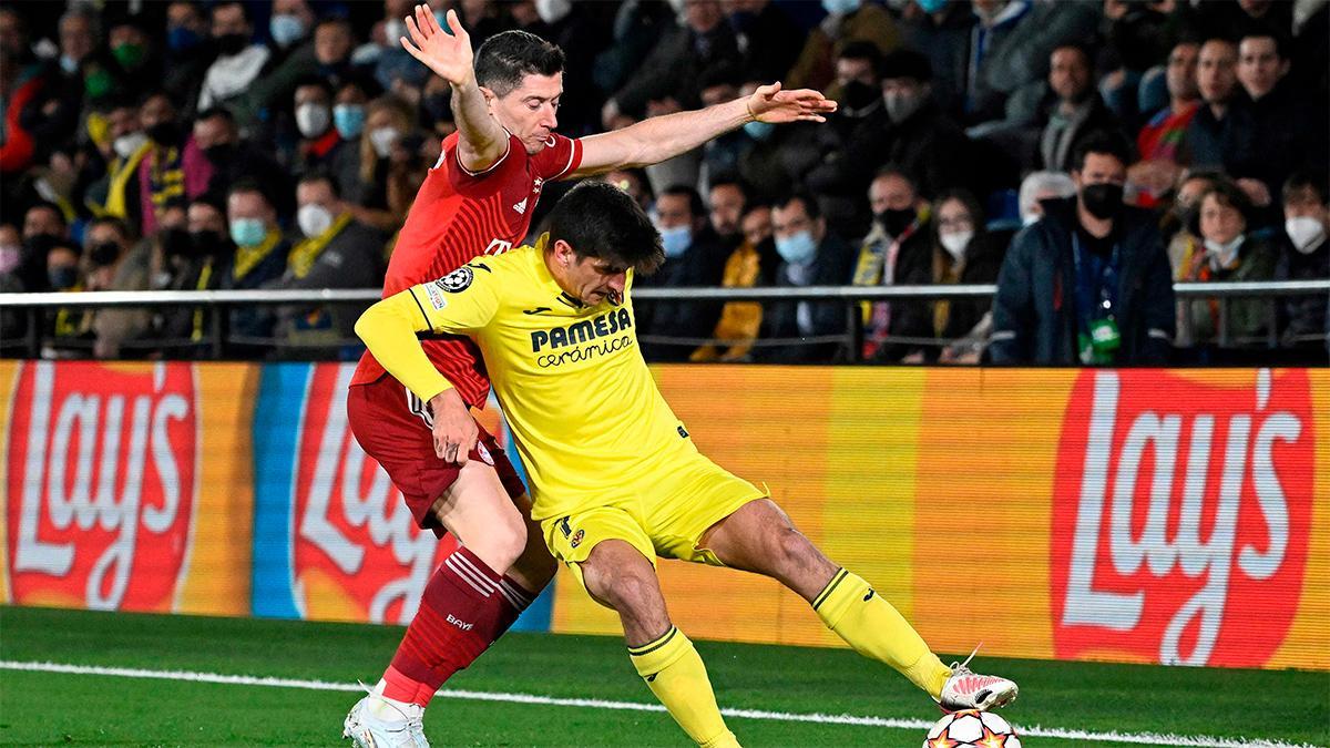 Gerard Moreno, durante el partido ante el Bayern