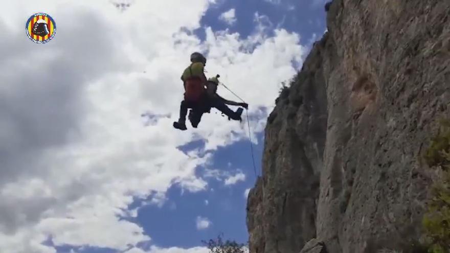 Rescatan a un escalador en el Tallat Roig de Alzira