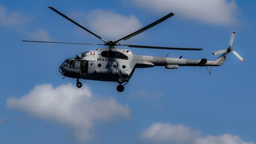 Un helicóptero de la Marina de México.