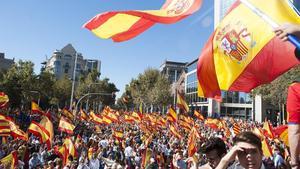 Marcha de SCC, bajo el lema Tots som Catalunya.