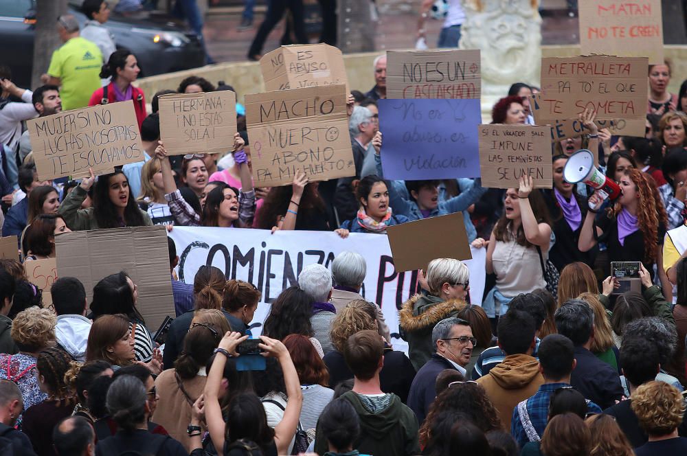 Manifestación en Málaga contra la sentencia de la Manada