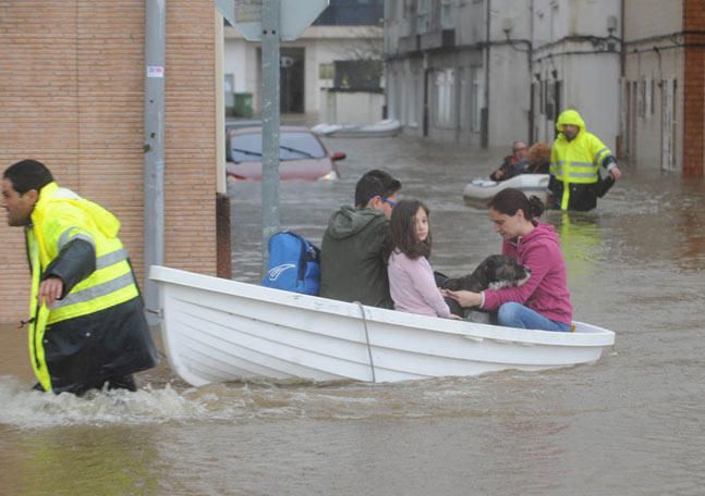 Las lluvias provocan inundaciones en A Coruña