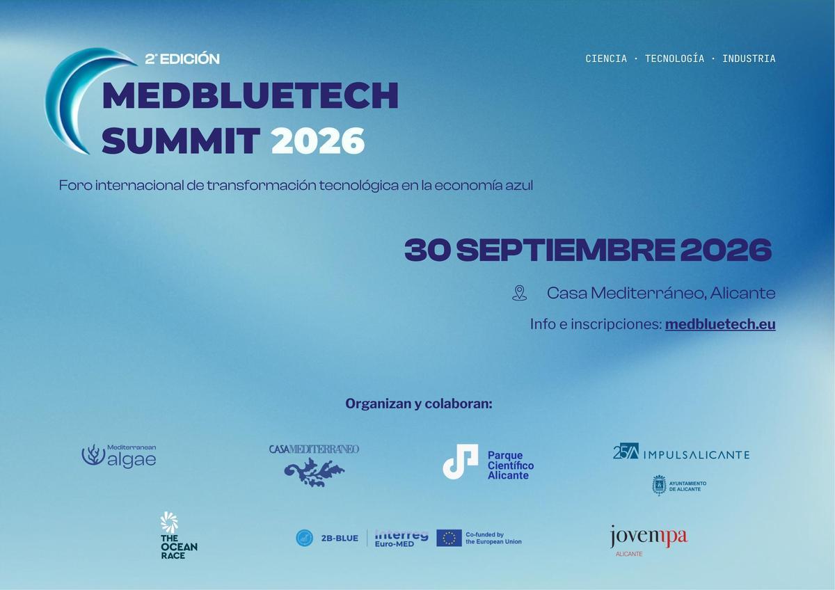 El cartel del MedBlueTech Horizontal