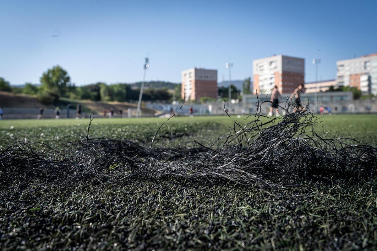 Césped del Estadio Municipal de Montigalá