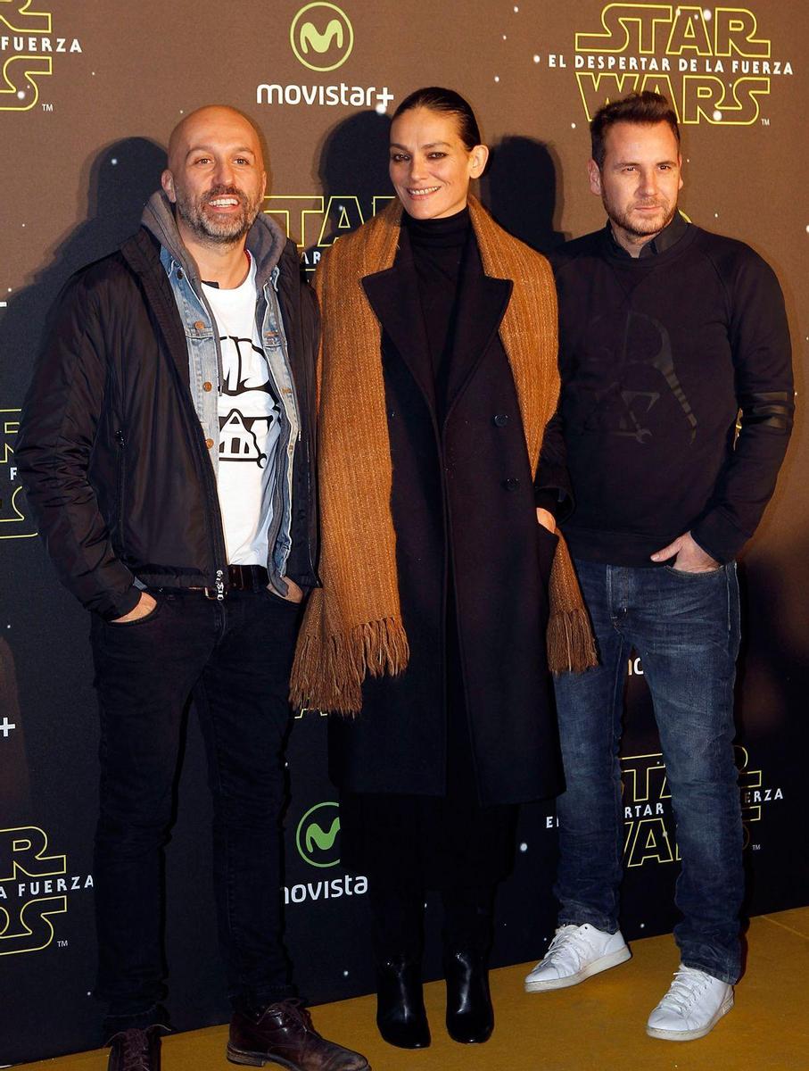 Alvarno junto a Laura Ponte en el estreno en Madrid de 'Star Wars: el despertar de la Fuerza'