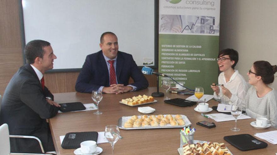 Juan F. Pedrosa, en la presentación de la oficina de Málaga.