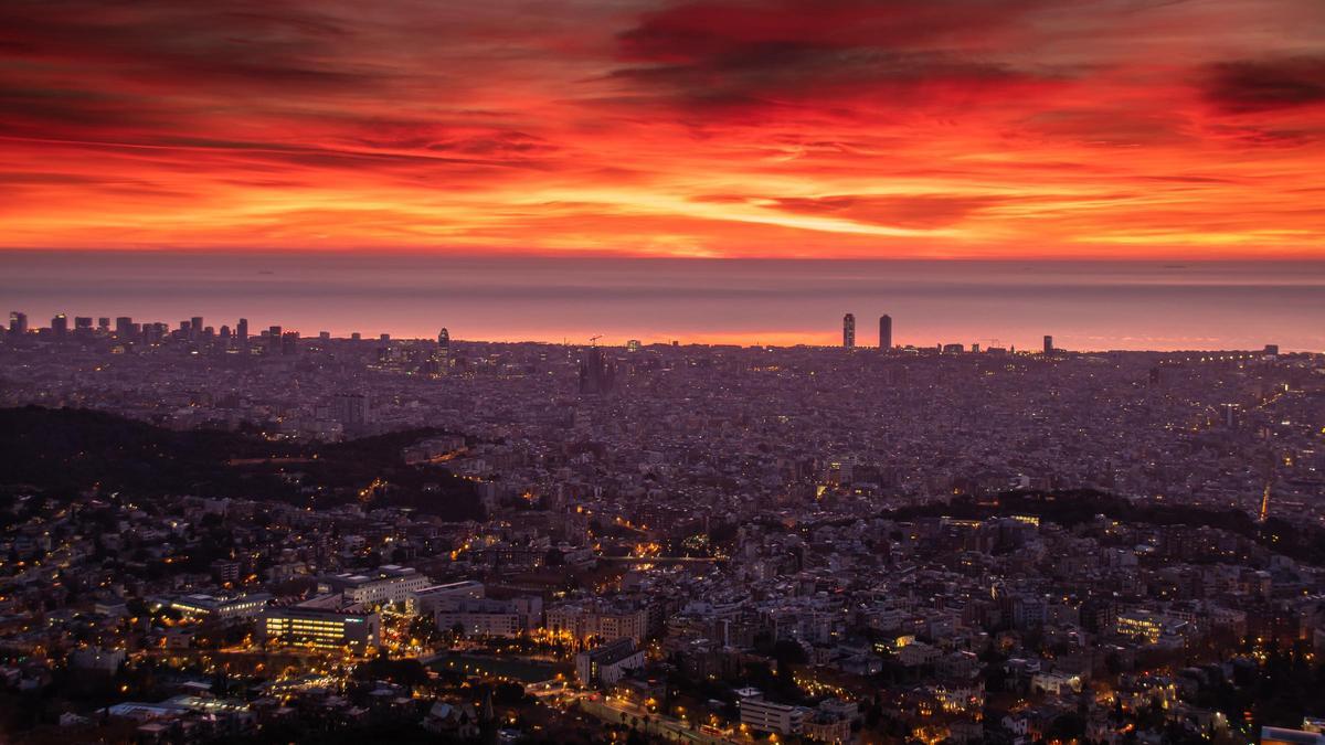 Salida del Sol en Barcelona, el 11 de diciembre del 2023