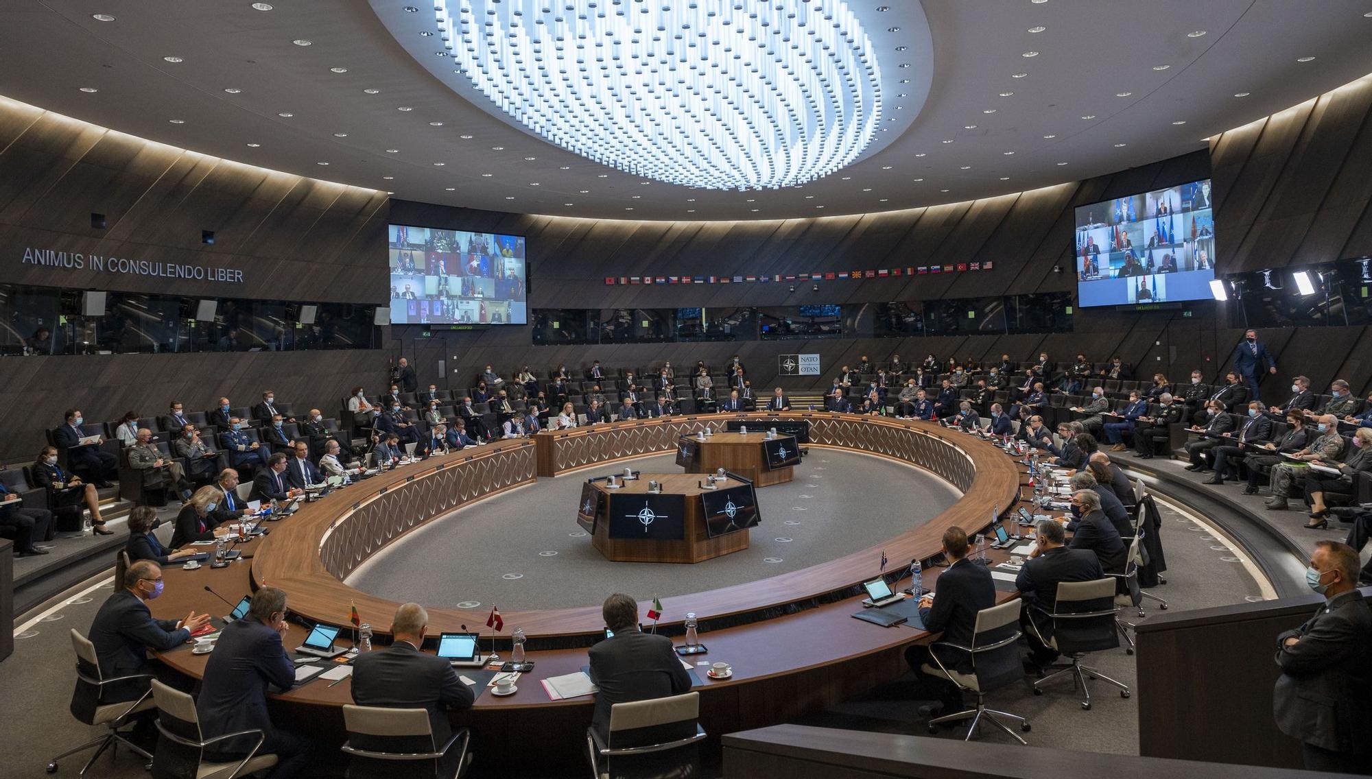 Cumbre de la OTAN en Bélgica el 25 de febrero de 2022.