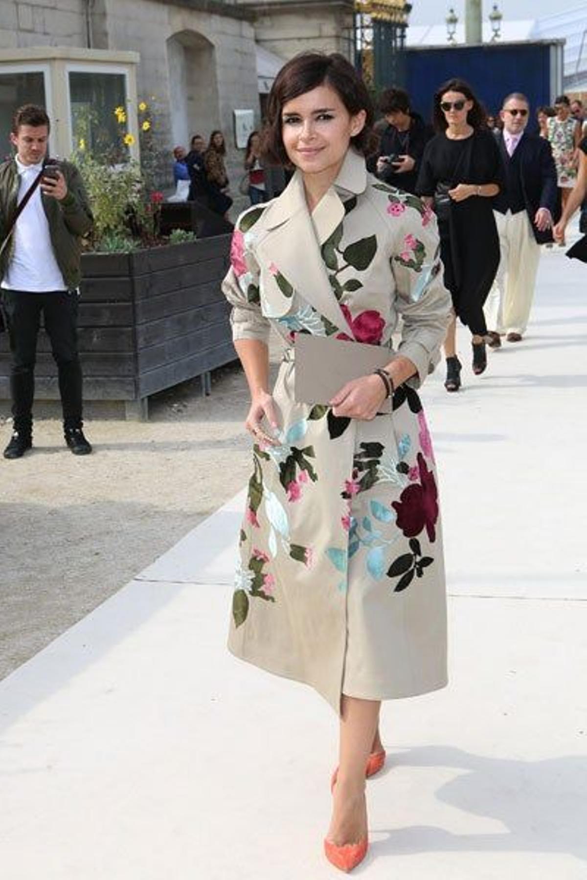 Miroslava Duma durante la Semana de la Moda de París.
