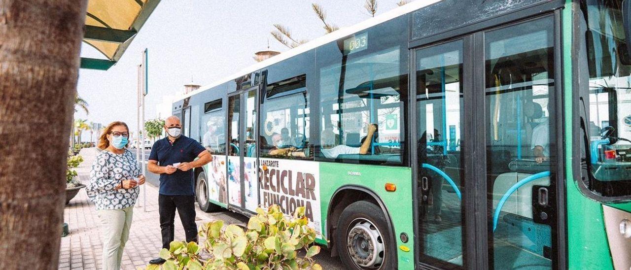 Una guagua urbana de Arrecife.