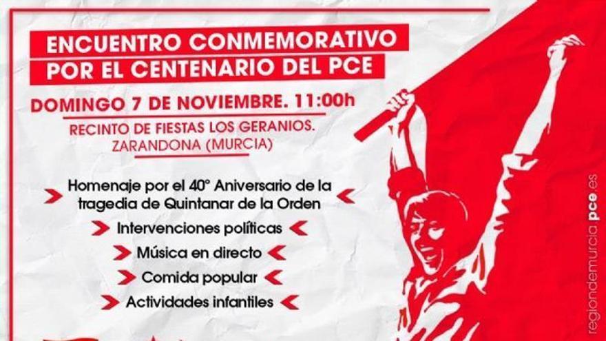 El PCE en la Región celebrará su centenario el 7 de noviembre en Zarandona