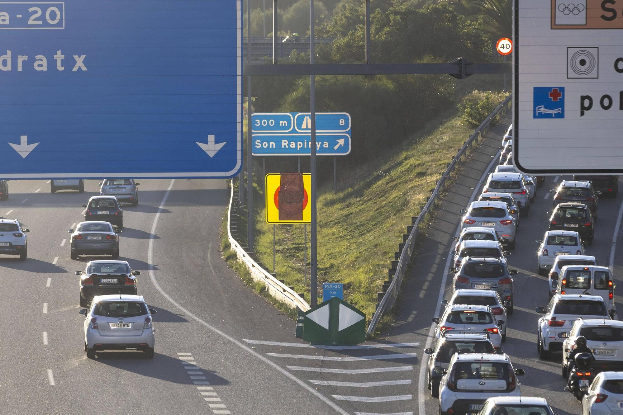 Vía de Cintura de Palma: Las fotos de las nuevas señalas con la limitación de velocidad a 100 kilómetros por hora