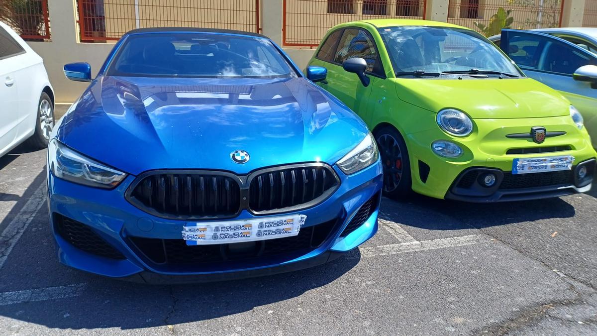 Un BMW M850i y un Abarth 600