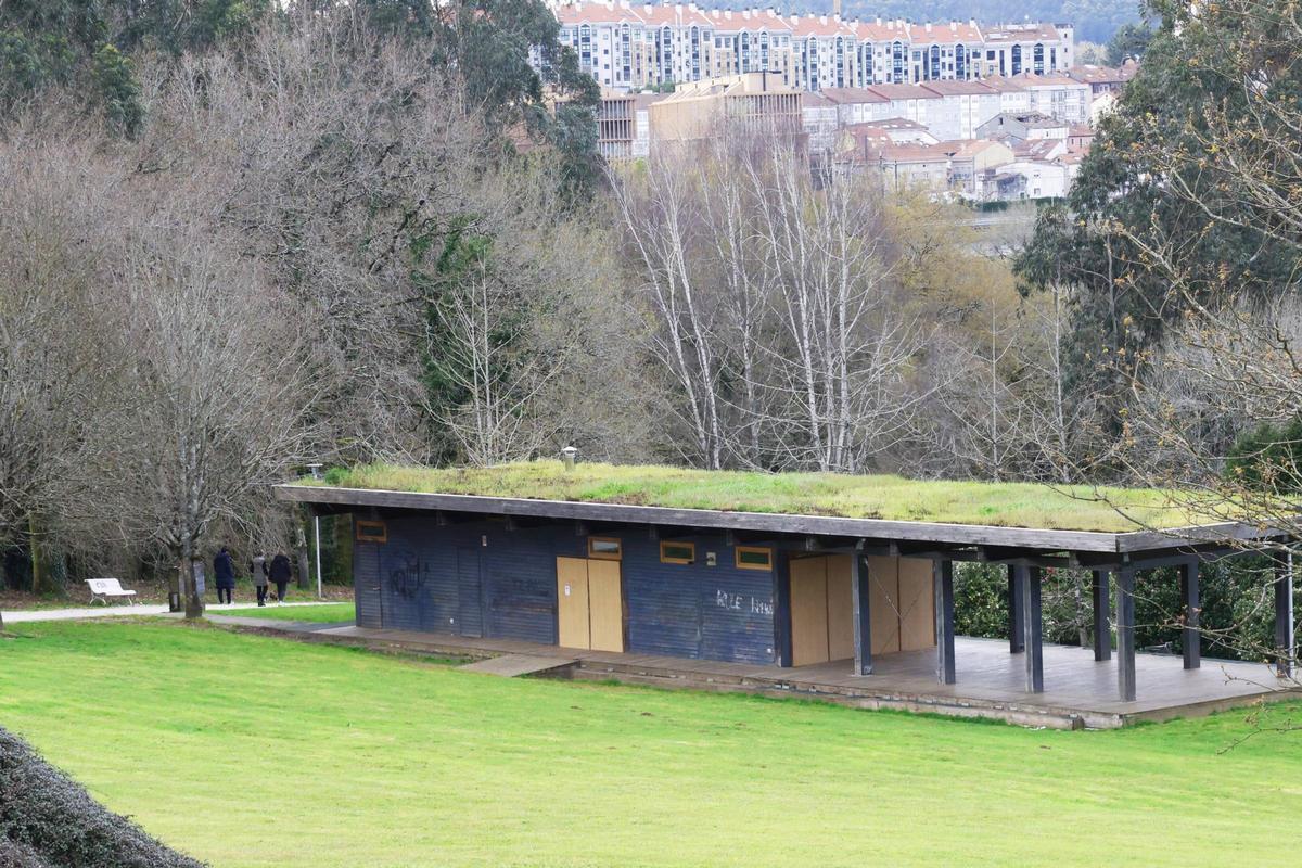 Cafetería situada en el parque Eugenio Granell, en Santiago de Compostela.