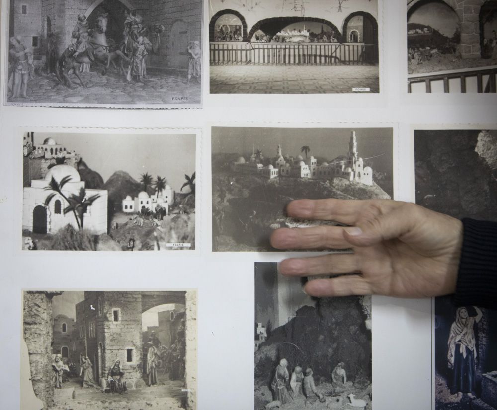 Así es el belén de la antigua Escuela de Aprendices del Port de Sagunt con figuras de 1946 a 1966.