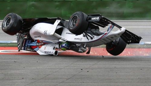 Espectacular accidente de Massa en el GP de Alemania