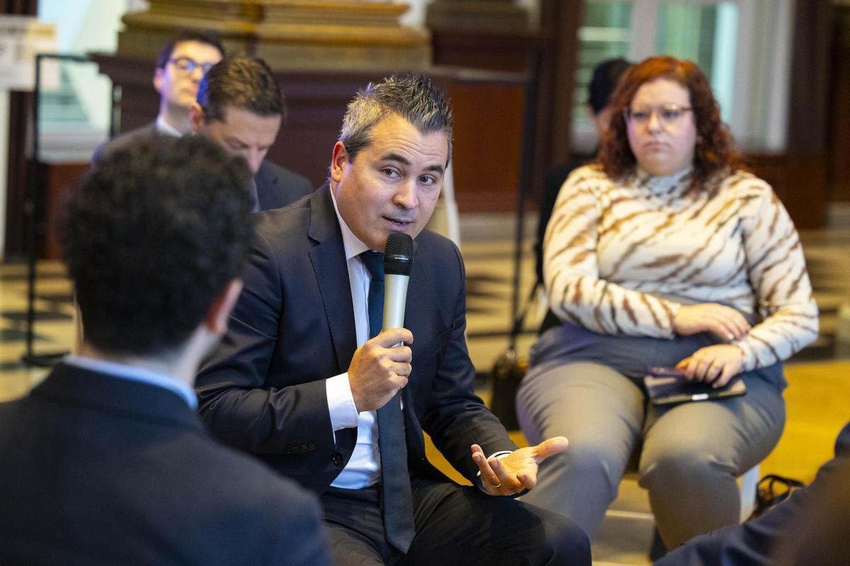 Josep Maria Recasens en un momento de la última edición de European Bridges, el foro organizado por EL PERIÓDICO en colaboración con beBartlet en Bruselas