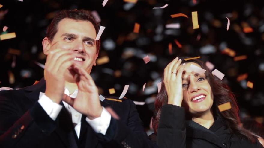 Albert Rivera e Inés Arrimadas, durante un acto electoral, en imagen de archivo