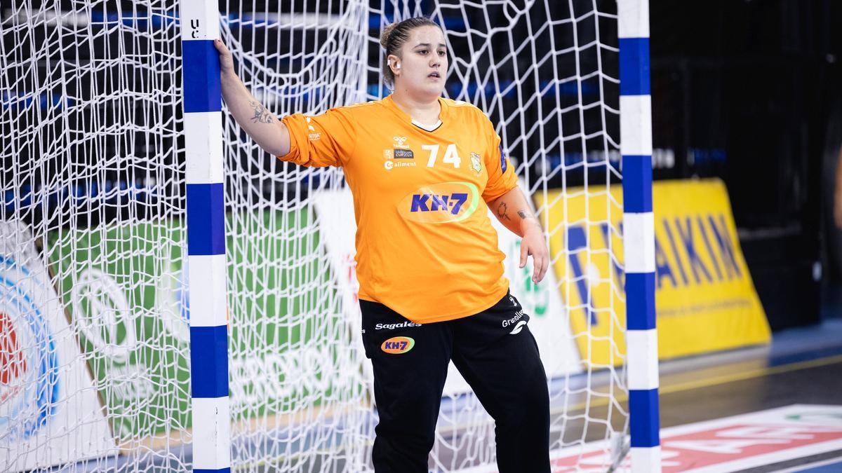 Marta Mera, durante el partido del pasado fin de semana.
