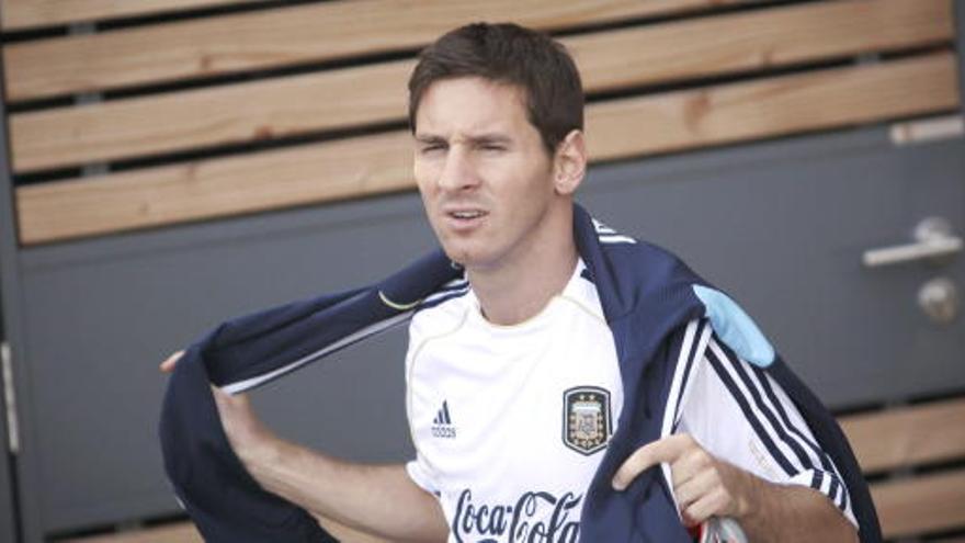 Messi está con su selección en Fráncfort para jugar contra Alemania.
