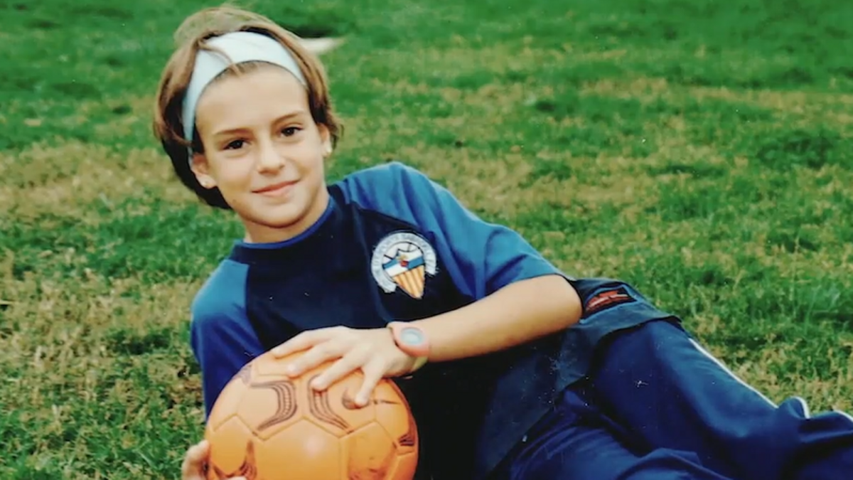 Alexia Putellas con 7 años cuando jugaba en el CE Sabadell