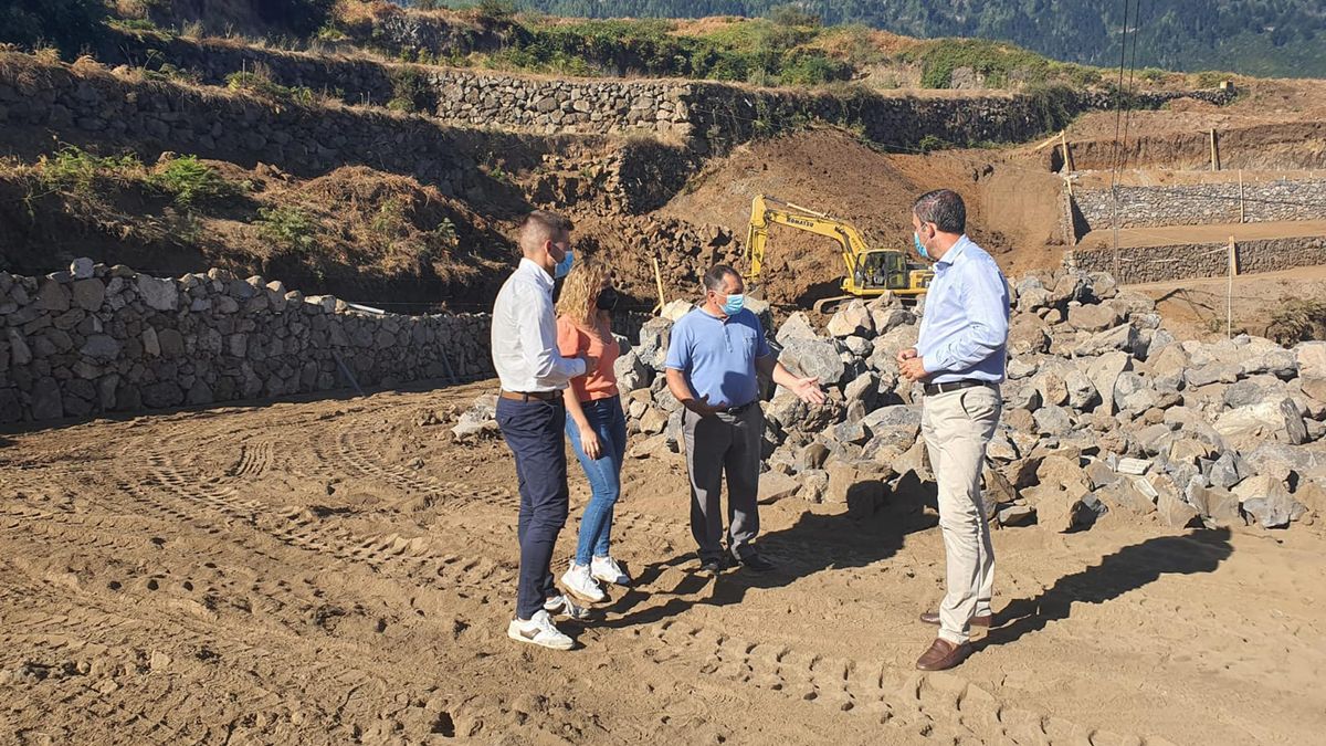 La zona donde se ejecuta el nuevo recinto ferial ganadero de Los Realejos