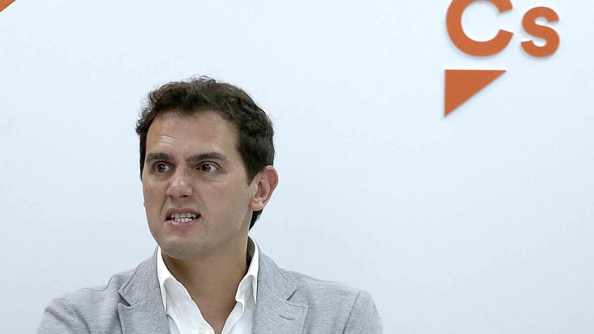 Albert Rivera durante la reunión del Comité Permanente de Ciudadanos