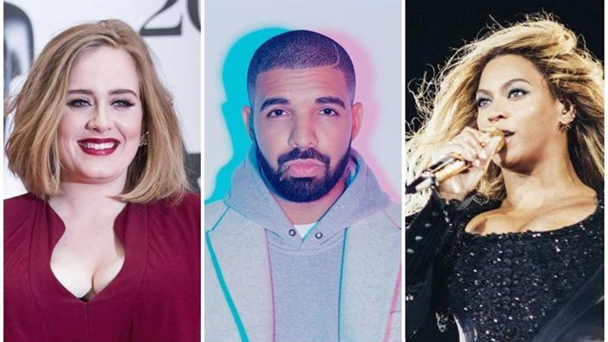 Adele, Beyoncé y Drake, los artistas que más álbumes vendieron.