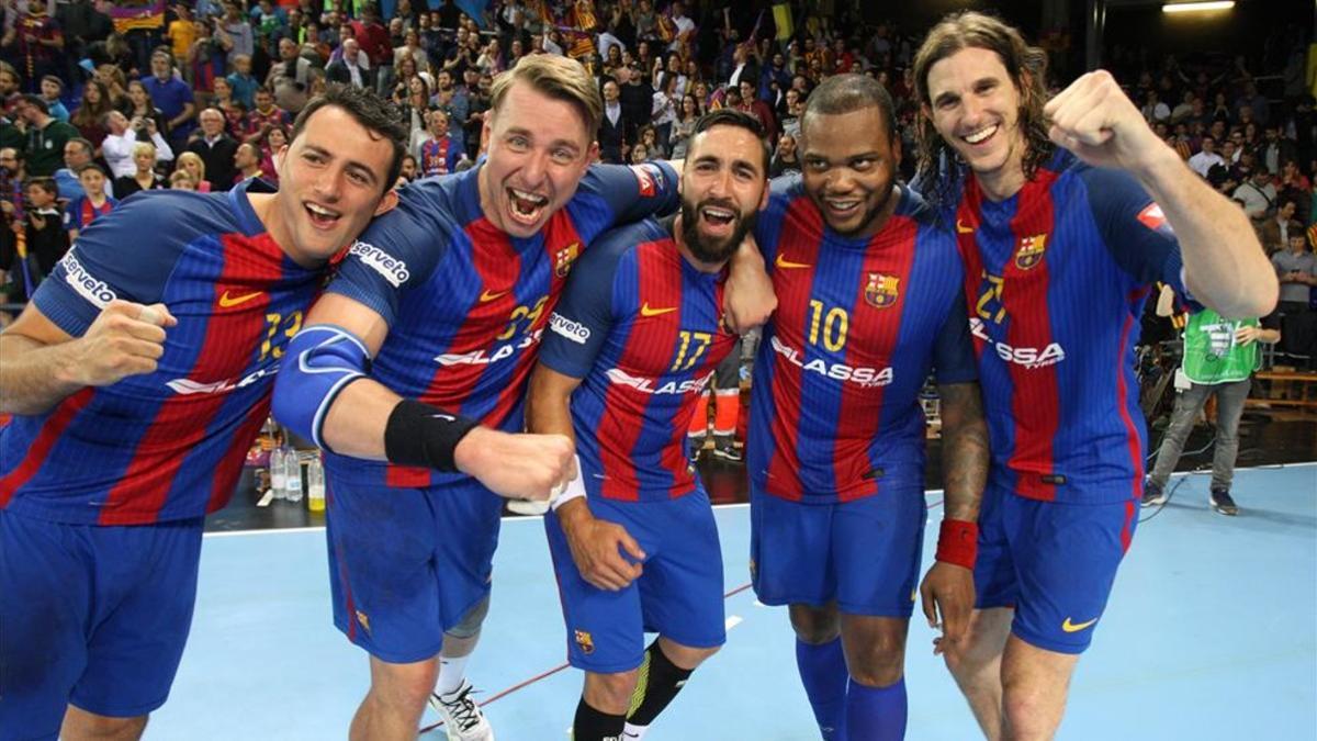 El Barça Lassa celebró el triunfo y la clasificación para la Final Four