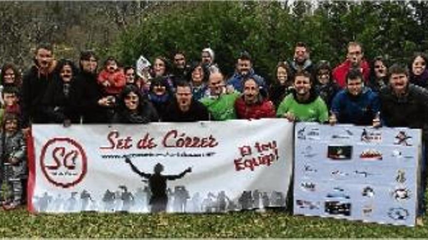 Membres de l&#039;equip Set de Córrer de Prats de Lluçanès que seran a la Trailwalker gironina