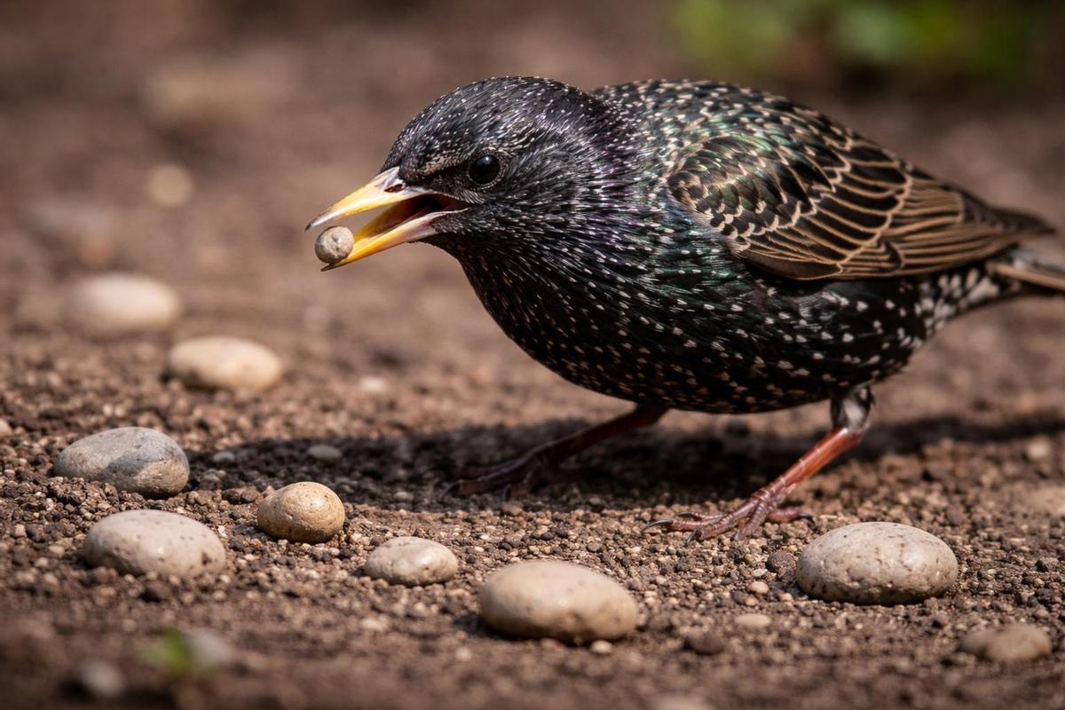 Existen aves que comen piedras y no es por accidente.