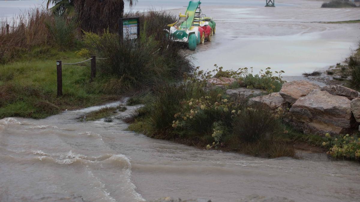 Imágenes de la lluvia en Ibiza