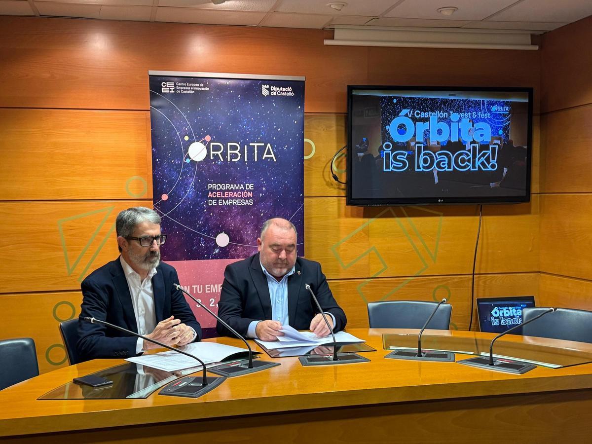 Justo Vellón y Vicente Pallarés, en la presentación de la nueva edición de Órbita.