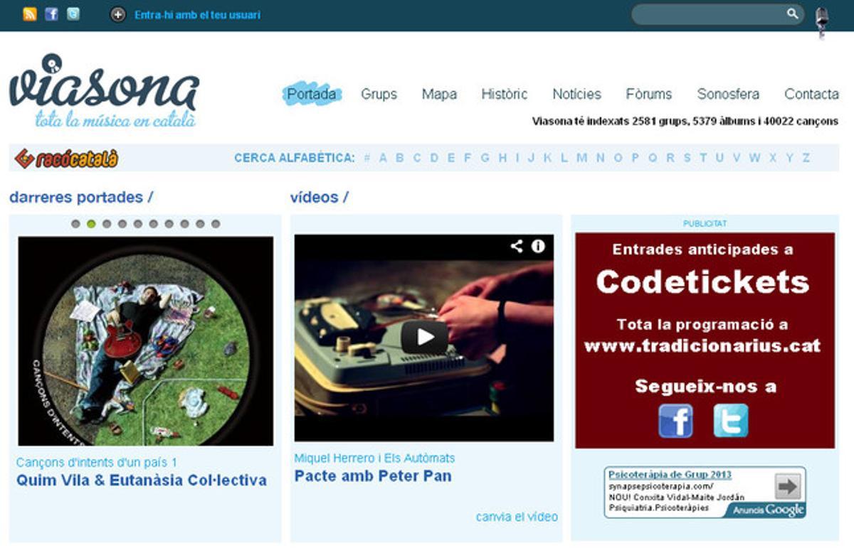 El portal web de la música catalana