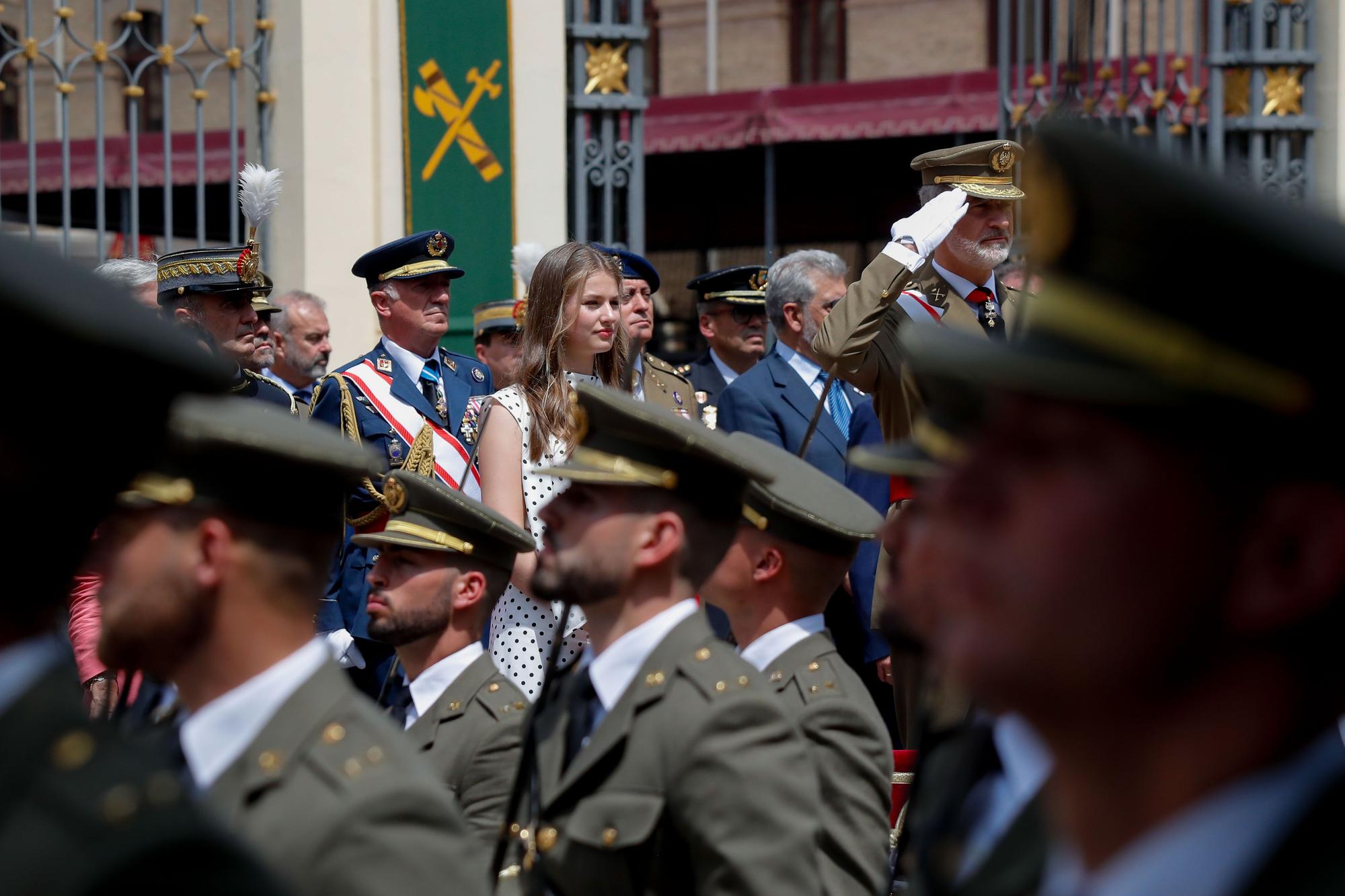 La princesa Leonor visita hoy por primera vez la Academia de Zaragoza junto a Felipe VI