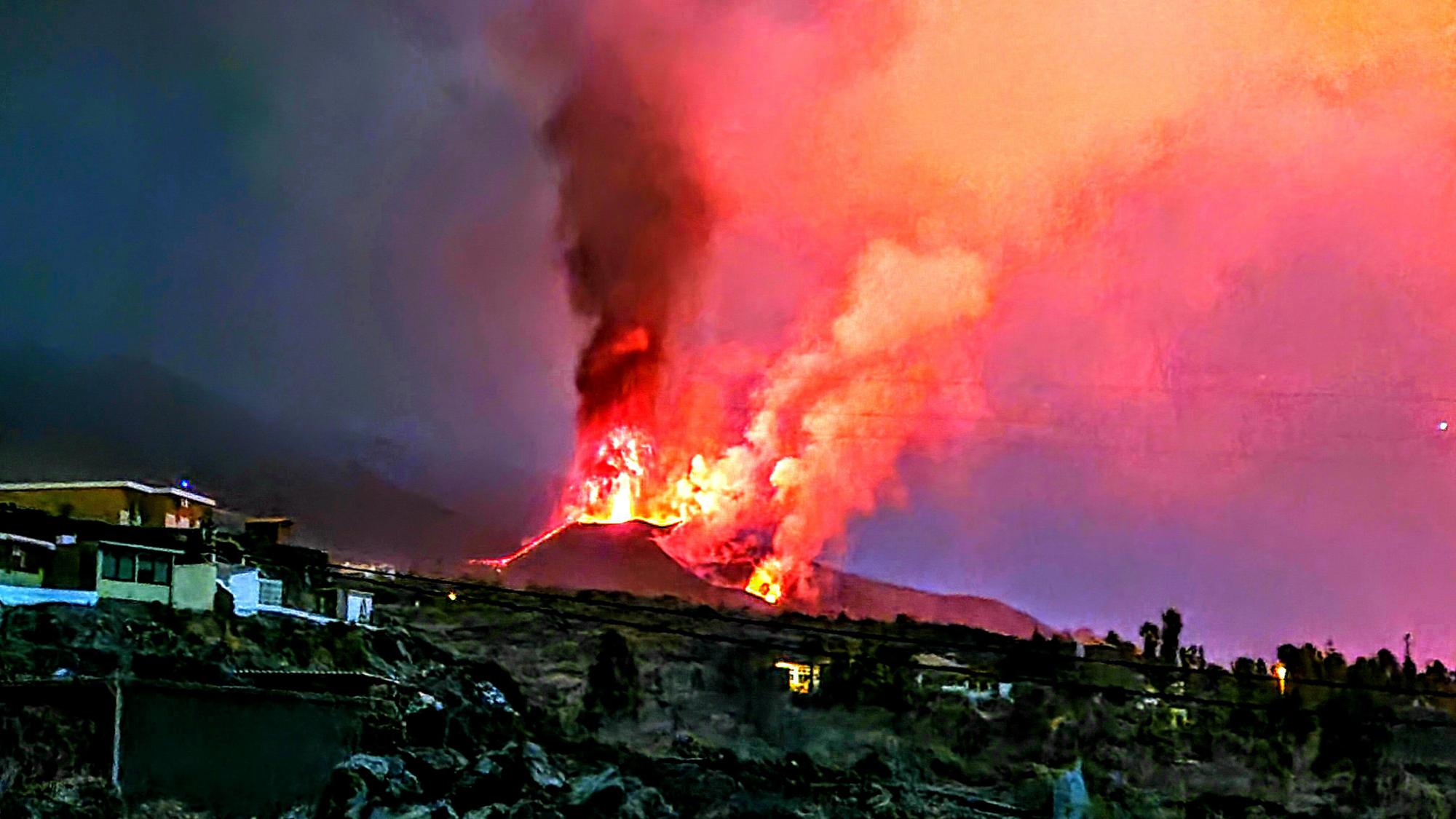 El volcán desde un mirador de el municipio de El Paso