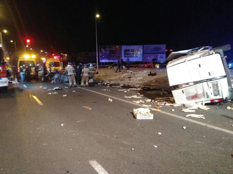 Dos muertos esta madrugada en un accidente con un coche robado en Murcia