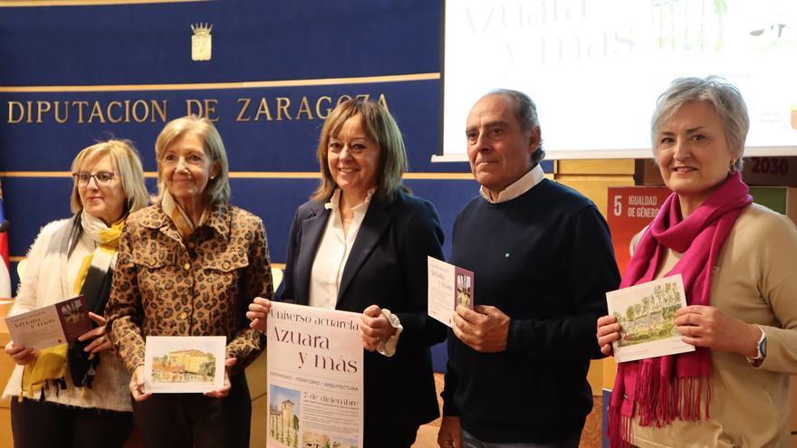 Una exposición de acuarelas une a Azuara con Lima y Gran Bretaña