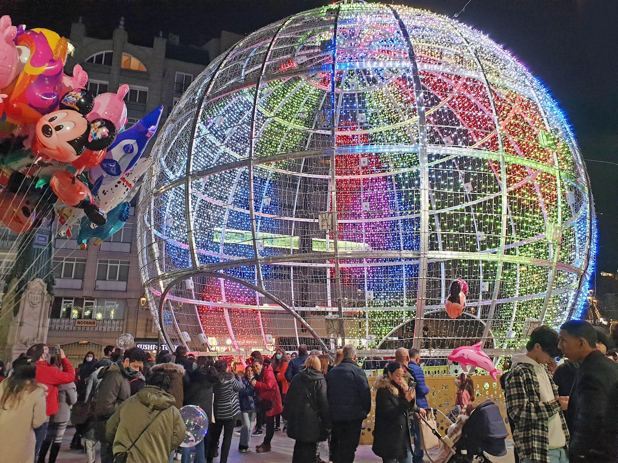 Las mejores imágenes del encendido de la Navidad en Vigo