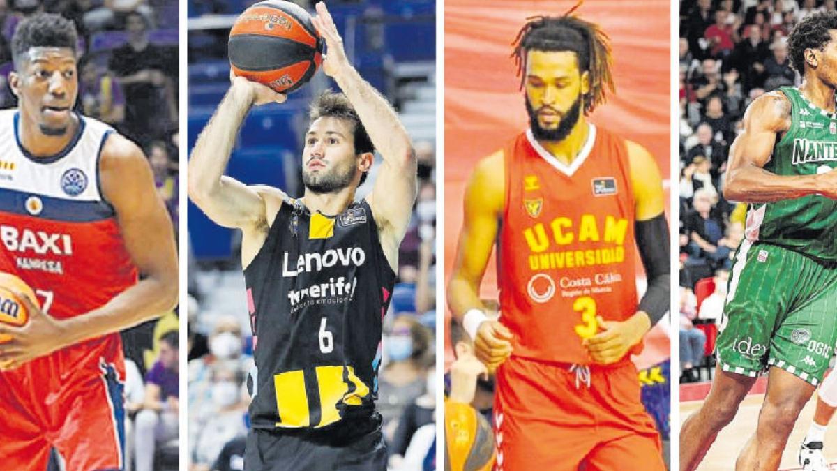 Yankuba Sima, Bruno Fitipaldo, James Webb III y Thomas Wimbush son 4 fichajes que no llegaron a Málaga este verano, por lo que no jugarán en el Unicaja 2022/2023. | ACBPHOTO Y VTB LEAGUE