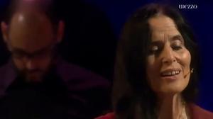 La soprano Montserrat Figueras, en una actuació amb Jordi Savall.