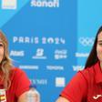 Tania Moreno y Daniela Álvarez, durante la rueda de prensa convocada por el equipo de cara a su participación en los Juegos Olímpicos de París