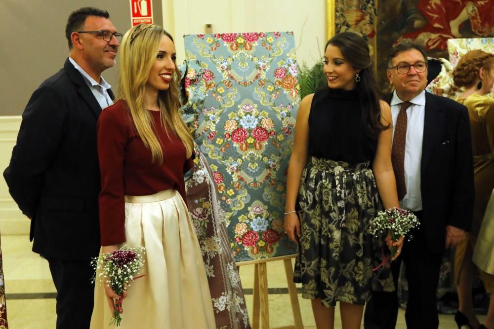 Presentación de las telas de la corte de honor Fallas 2019