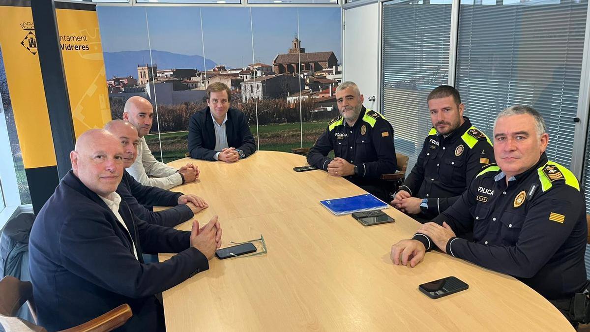 La reunió a l'ajuntament de Vidreres.