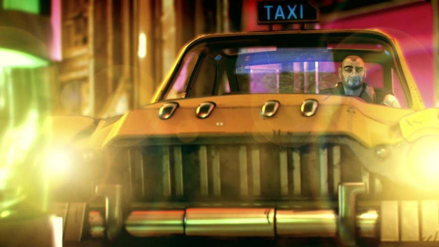 Uno de los fotogramas de la historia futurista, que protagoniza un taxista.