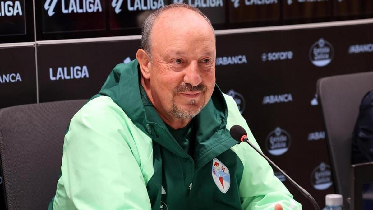 Rafa Benítez, en rueda de prensa